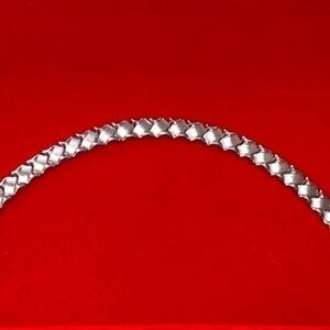 Stylish unisex bracelet White 585 14K solid Gold Bracelet 11.1gr for men&woman